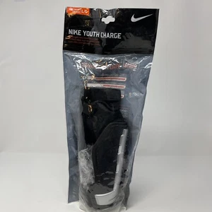 New Nike Charge Youth Soccer Size Large  Shinguards Black - Picture 1 of 4