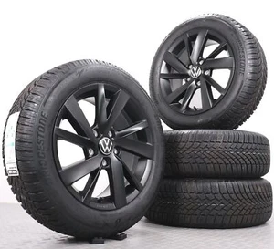 16Zoll Winterräder VW eGolf Original Felgen schwarz matt Winterreifen 205/55R16 - Bild 1 von 8