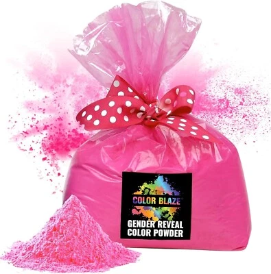 Polvo de color Color Blaze Holi - 5 libras de polvo rosa divertido funciona fiesta de guerras de colores Foto 1 de 4
