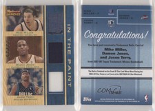 2007 Trademark Moves Blue In the Paint /25 Jason Terry Damon Jones Triple Patch