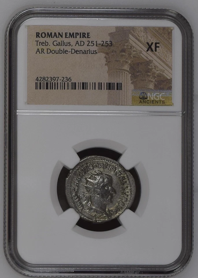 NGC XF Antoninianus Trebonianus Gallus AD251-253 NGC Ancients Certified - Image 1 of 2