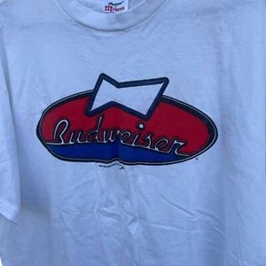 Vintage Budweiser Beer Graphic Print T-Shirt 90s Style XL - Picture 1 of 5