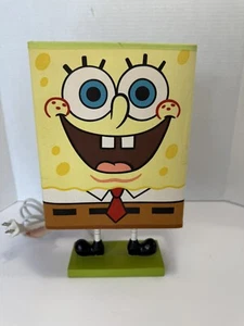 Spongebob Squarepants Vintage Face Shade Lamp Works Preowned - Picture 1 of 13