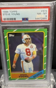 1986 TOPPS STEVE YOUNG #374 PSA 8 - Picture 1 of 2