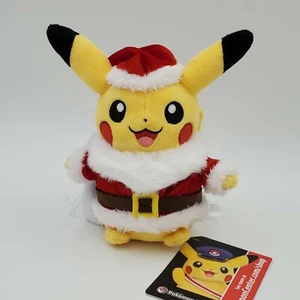 Pokemon Center Weihnachten Pikachu Weihnachtsmann mit Sack Plüschtier 2014 Neu mit Etikett - Bild 1 von 6