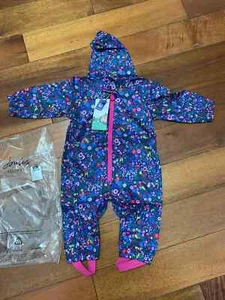 Joules Baby Puddle Waterproof Recycled Puddlesuit 6-9 M. Rainbow Floral. - Picture 1 of 7