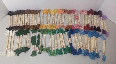 Vintage American Thread Star Six Strand Embroidery Cotton Lot Of 65 Skeins  - Image 1 of 4