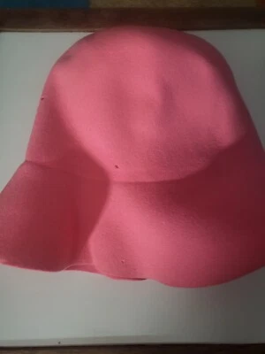 Sombrero floppy vintage Belvedere rosa chicle 100 % lana años 70 Foto 1 de 4