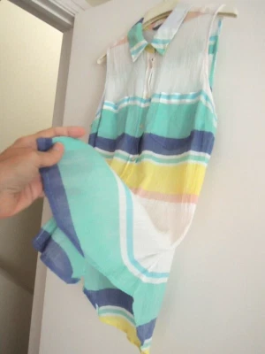 Camisa para damas talla M tela arrugada S/L top ligero con botones de MERONA Foto 1 de 4