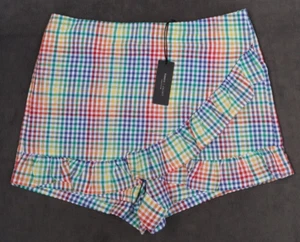 Romeo & Juliet Couture Skort Size Large Multi Gingham - Picture 1 of 9