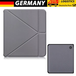 Leder Smart Case für Kobo Libra Colour Gehäuse Grau eReader Klapphülle Cover - Afbeelding 1 van 6