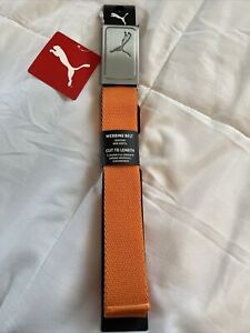 PUMA Golf Web Belt Cut To Length NEW With Tags Vibrant Orange