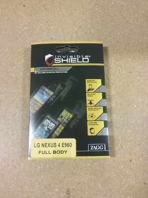 ZAGG InvisibleShield Screen Protector Full Body for LG Nexus 4 Device - Image 1 of 2