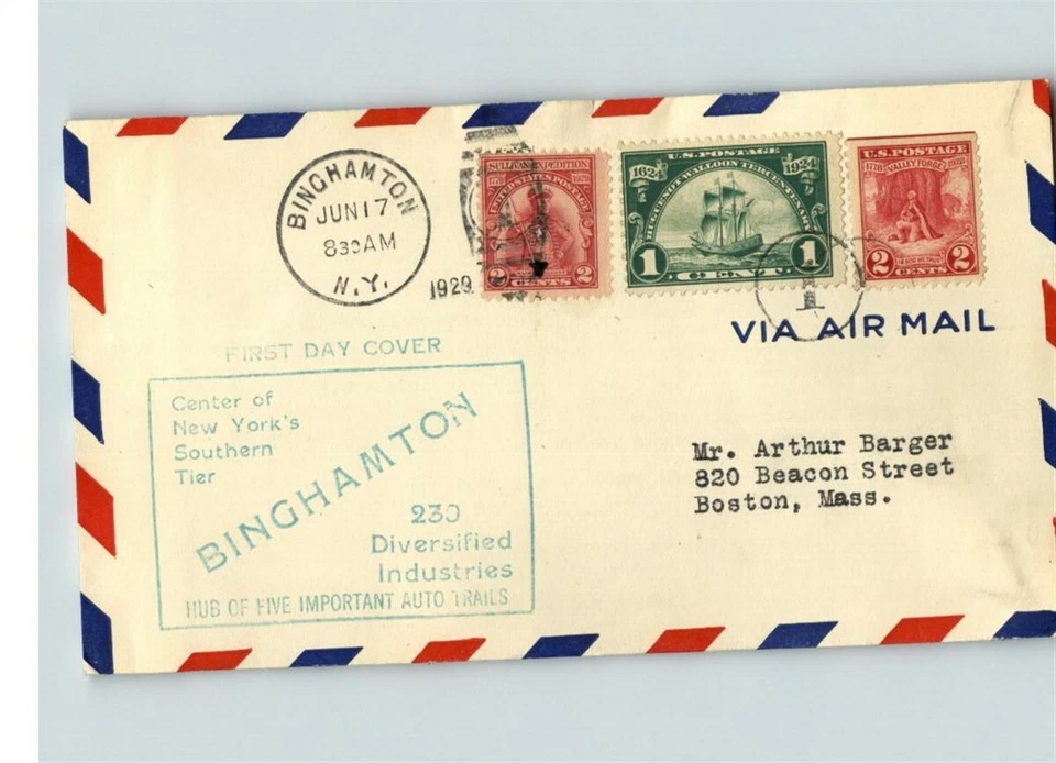 SULLIVAN Expedition First Day of Issue combo stamps incl. Huguenot-Walloon # 614 - Image 1 of 1