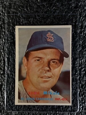 1957 Topps Baseball #350 Eddie Miksis EX - Image 1 of 2