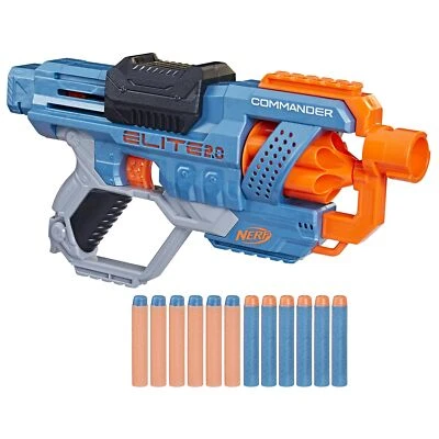 	Nerf Elite 2.0 Commander RD-6 Dart Blaster 12 Darts 6-Dart Rotating Drum	 - Image 1 of 4