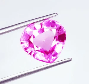 Loose Gemstone Natural Pink Sapphire 6.72 Ct Certified Heart Cut Transparent Gem - Picture 1 of 11