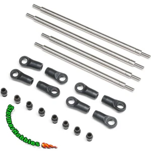 Axial Racing Gilamon Titanium Rear Upper/Lower 4WS Links Set: AXP8 AXI-2207 - Picture 1 of 4