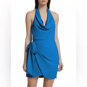 NWT Amanda Uprichard Maritime's Cocktail Dress Cowl Neck Open Back Size Medium - Picture 1 of 13