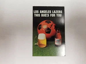 Los Angeles Lazers 1984/85 MISL Indoor Soccer Pocket Schedule Card - Budweiser - Picture 1 of 2