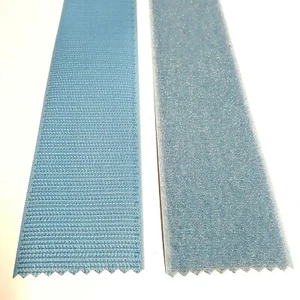 Velcro® Marke 2 Zoll hellblaues Haken & Schlaufe Set - NÄHT TYP - 1 YARD - UNGESCHNITTEN - Bild 1 von 2