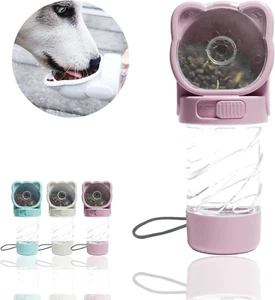 3 in 1 Pet Water Bottle, Outdoor Portable Dog Water Bottle with Food Container G - Picture 1 of 9