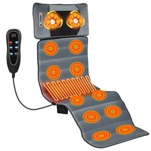 Electric 12 Nodes Massage Mat Mattress Full Body Heat Pad and Shiatsu Pillow UK - Picture 1 of 8