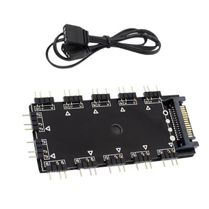 ARGB Splitter 5V 3Pin mit SATA Port LED Splitter Hub für LED Controller - Afbeelding 1 van 11
