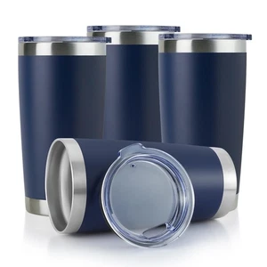 20oz Stainless Steel Tumbler Bulk with Lid, Double Wall Vacuum Insulated Trav... - Picture 1 of 7