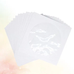 100 Pcs CD Package Environmental Protection DVD Paper Case Transparent Window - Afbeelding 1 van 11