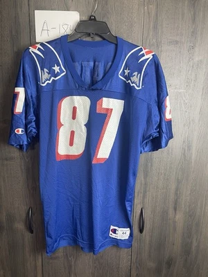 Camiseta deportiva vintage de los New England Patriots Ben Coates #87 campeón de fútbol americano de la NFL talla 44 Foto 1 de 4
