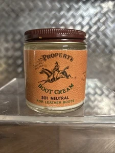 PROPERT'S English Boot Cream 501 NEUTRAL 3.7 oz Leather Boot Care 90% Full - Picture 1 of 3