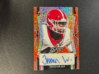 Travon Walker 2022 Leaf Flash Auto Autograph RC Jacksonville Jaguars 1/6 E33 - Image 1 of 2