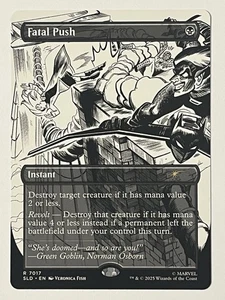 Fatal Push (7017) Borderless Inked Secret Lair Drop Non-Foil MTG NM - Picture 1 of 2