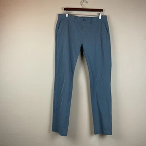 Pantalones J Crew Tech ajustados para hombre 35 X 33 gris poliéster planos rectos rendimiento - Imagen 1 de 11