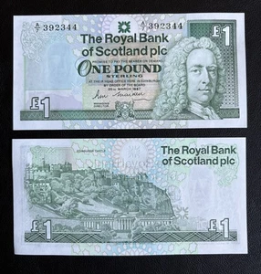UNC Royal Bank Of Scotland £1 una libra 1987 primer tamaño grande RBS Reino Unido británico - Imagen 1 de 2