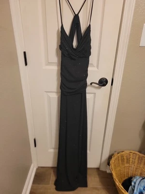 Long Black Speckled Gown - Image 1 of 4