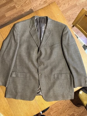 Blazer Joseph Abboud Nordstrom 50L Lana Seda Alpaca Marrón Cuadros Unión EE. UU. Foto 1 de 4