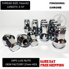 FIT FORD F-150 EXPEDITION OEM REPLACEMNT SOLID LUG NUTS 14X2 THREAD CHROME 24PCS