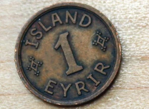 1942 Iceland 1 Eyrir WWII - Picture 1 of 2