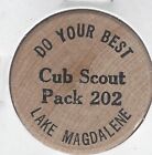 CUB SCOUT PACK 202, Lake Magdalene (Florida), Do Your Best, Token, Wooden Nickel