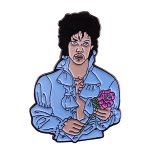 Prince - Purple Rain - With a Flower - Emaille Pin 1,25" - Bild 1 von 3