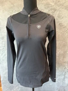 Ariat Women’s Ascent 1/4 Zip Base layer Black Horse Riding Jacket Sz Medium NWOT - Picture 1 of 4