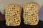 ACTV SIGNED GOLD WIRE WRAPPED STYLE VINTAGE SHOE CLIPS