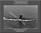 USS Argonaut SS 475 Personalized Canvas Submarine Photo Print Navy Veteran Gift