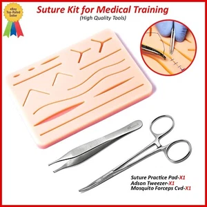 3Pcs Suture Practice Kit For Medical & Vet Students Suture Training Kit New CE - Picture 1 of 4