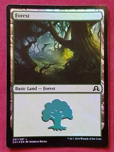 Magic The Gathering SHADOWS OVER INNISTRAD FOIL FOREST land card MTG - Picture 1 of 2
