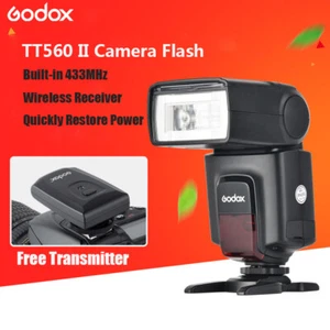 Godox TT560II Camera Flash Speedlite Light for Canon Nikon Sony Fuji Pentax SLR - Picture 1 of 7