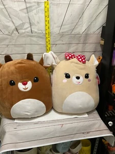 Squishmallow Christmas. Rudolph the red-nosed reindeer and Clarice Set 14” BNWT! - Picture 1 of 10