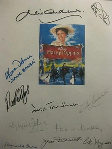 Mary Poppins signiertes Filmdrehbuch X11 Dick Van Dyke Julie Andrews David Tomlinson - Bild 1 von 1